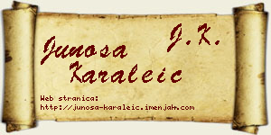 Junoša Karaleić vizit kartica